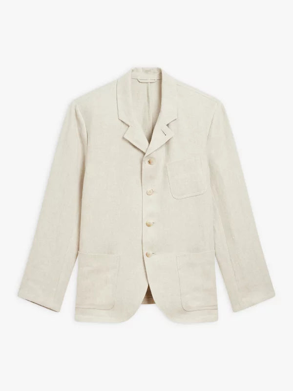 Beige Linen Albin Jacket by Agnes b