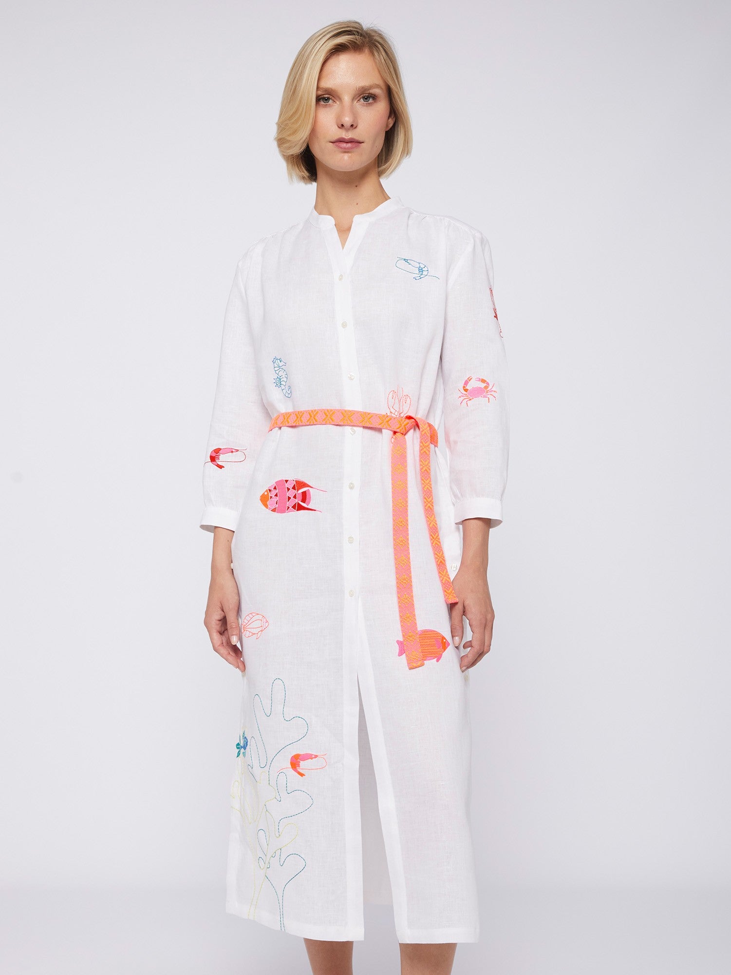 Amina Linen Shirt Dress