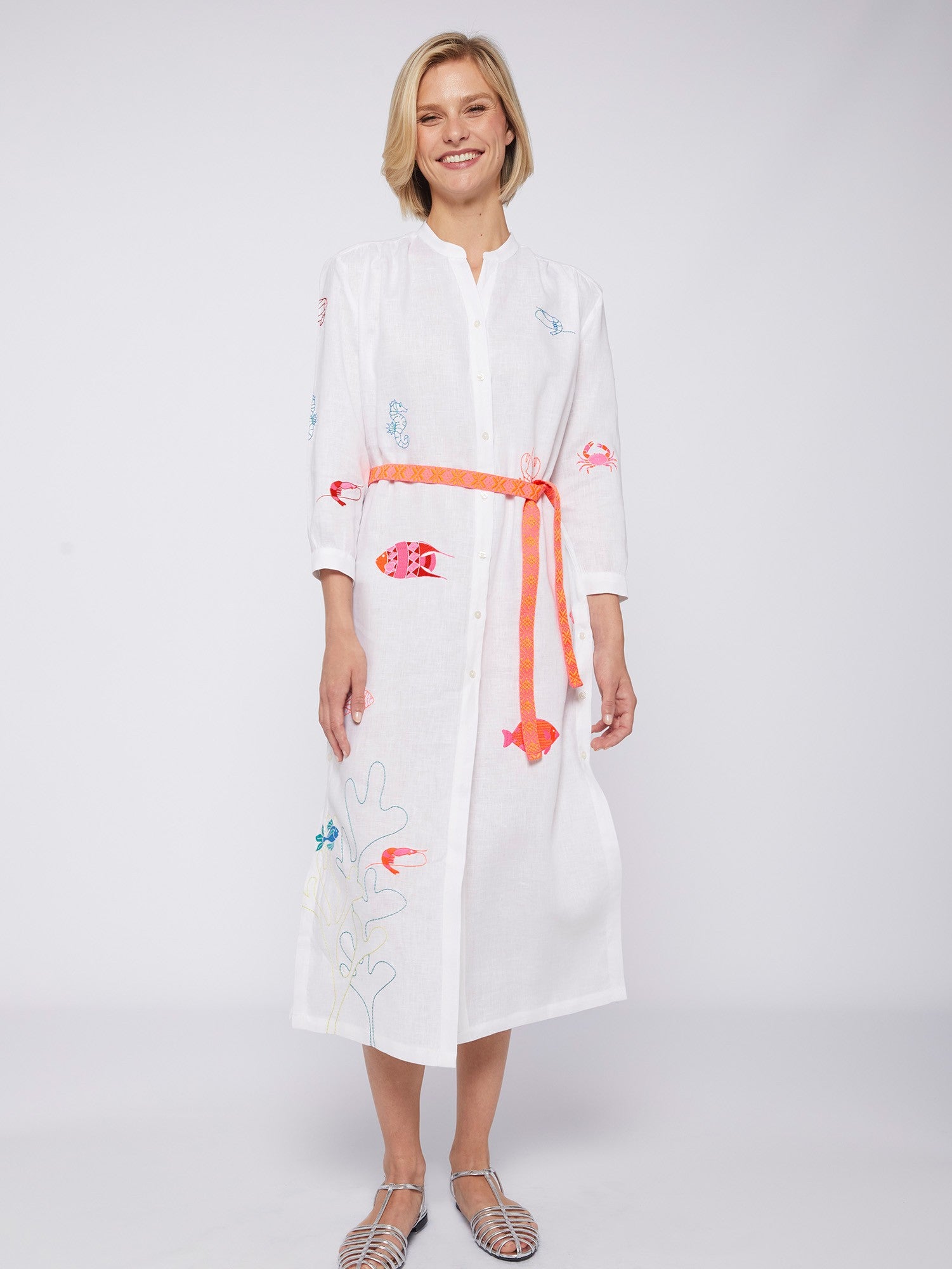 Amina Linen Shirt Dress