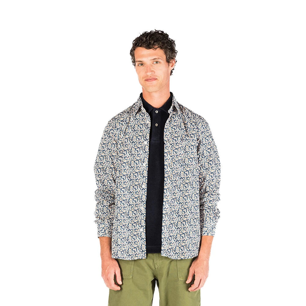 Daisy Print Long Sleeve Shirt by Serge Blanco