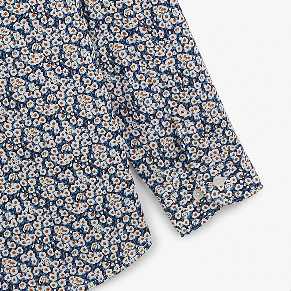 Daisy Print Long Sleeve Shirt by Serge Blanco