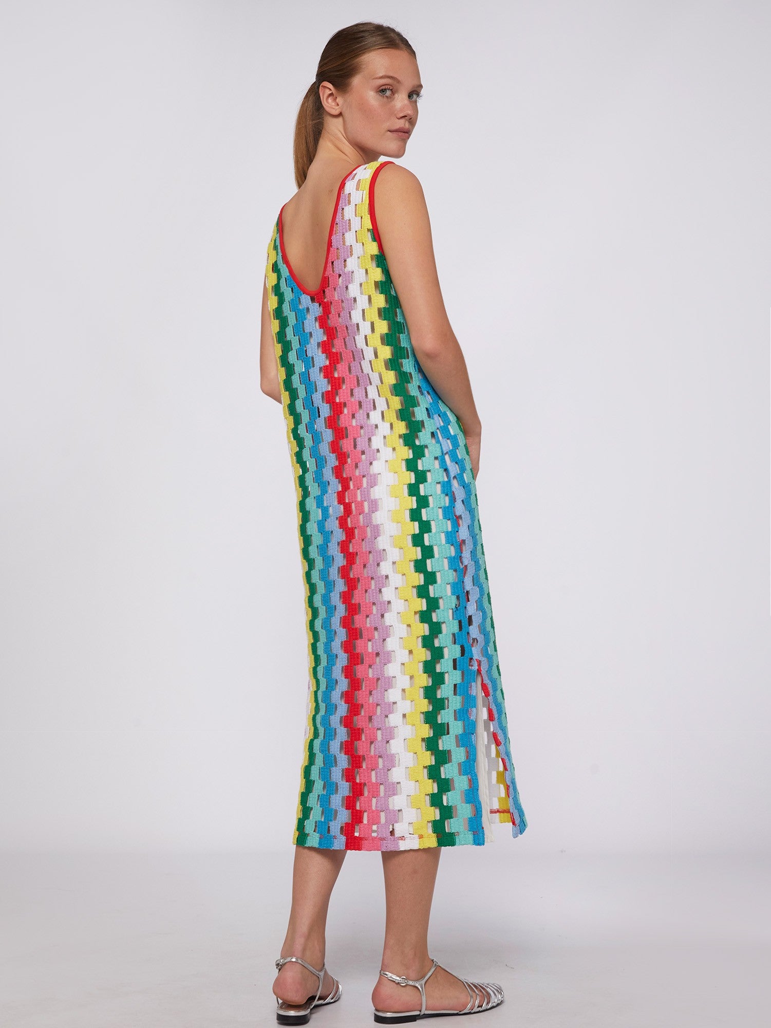 Cindy Multicolor Crochet Dress