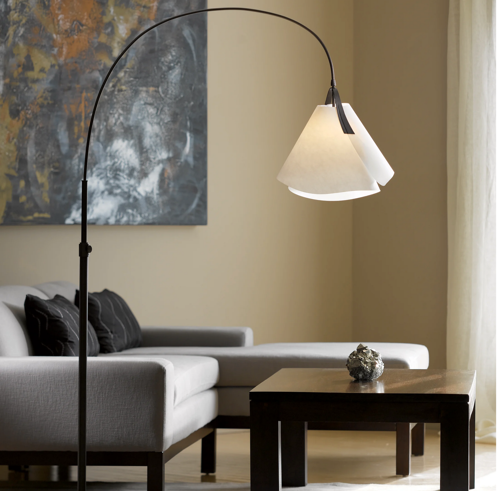 Mobius Arc Floor Lamp,  66"H x 59"W Base Item #234505