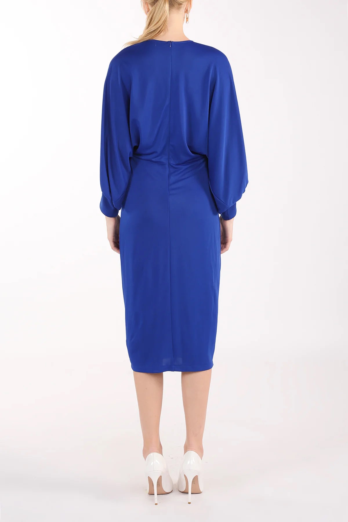 Ruched V-Neck Sheath Dress by Beulah