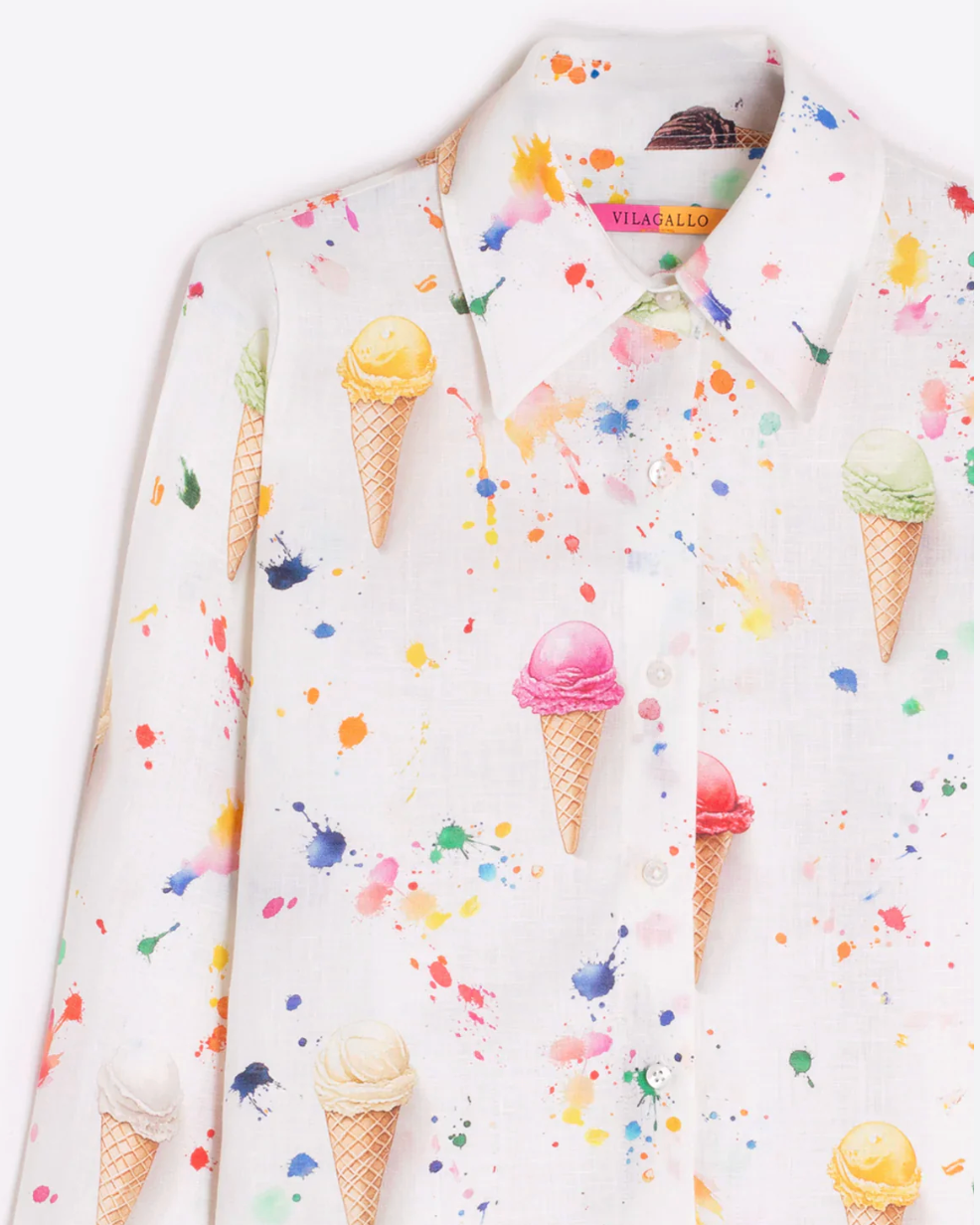 MULTICOLOUR ICE CREAM PRINT SHIRT