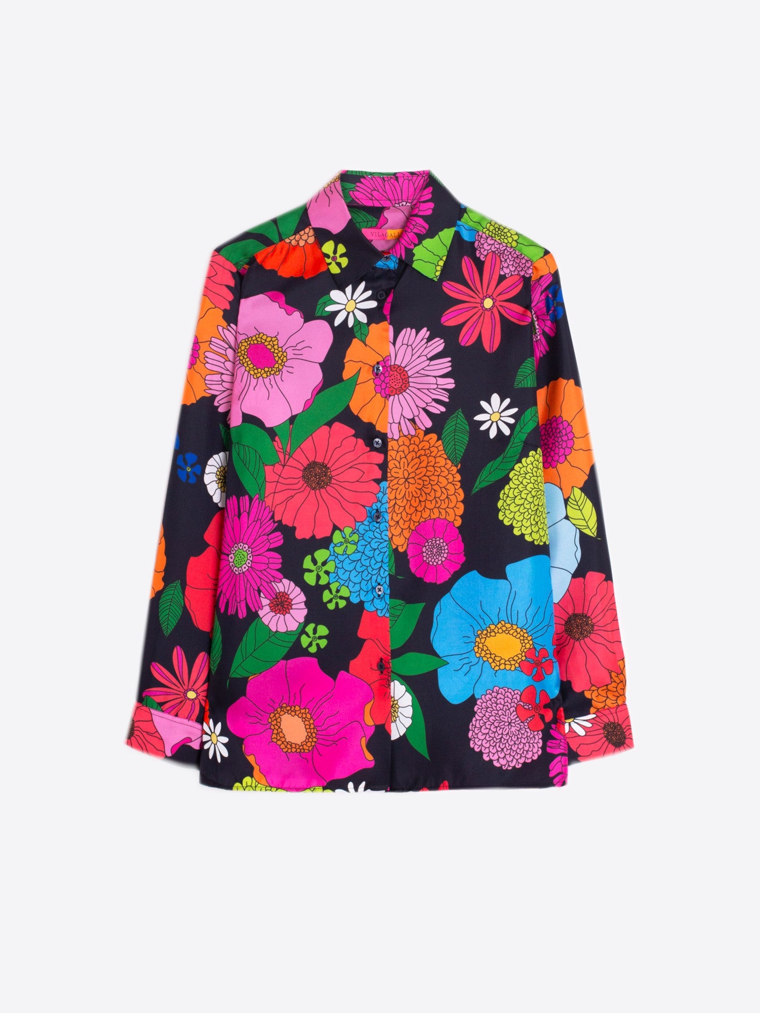 Irina Maxi Floral Silk Shirt