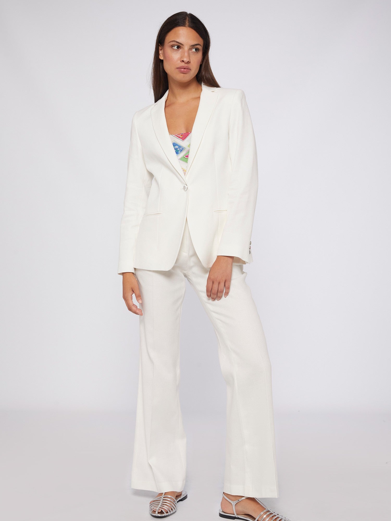 White Hannah Linen Blazer