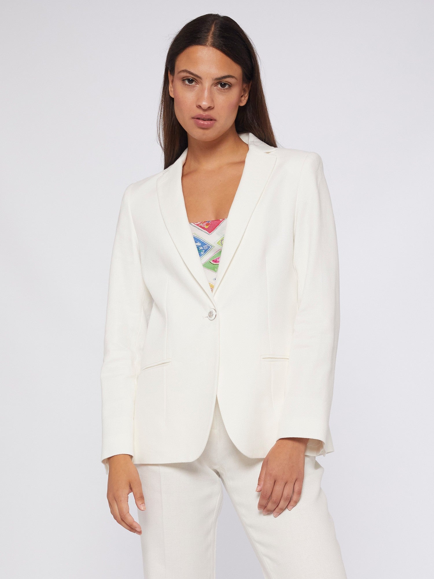 White Hannah Linen Blazer