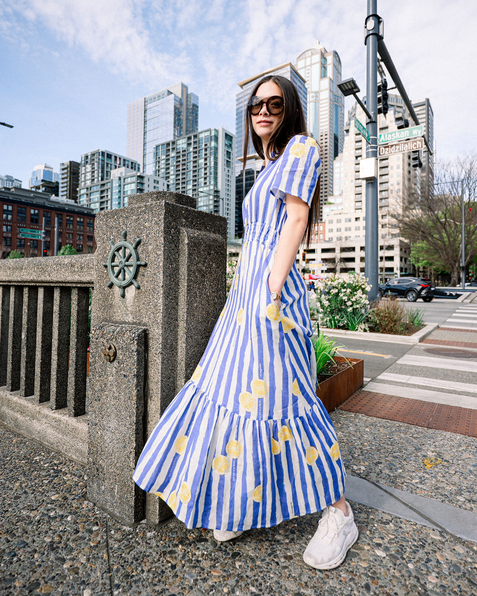 STRIPED LEMON DRESS