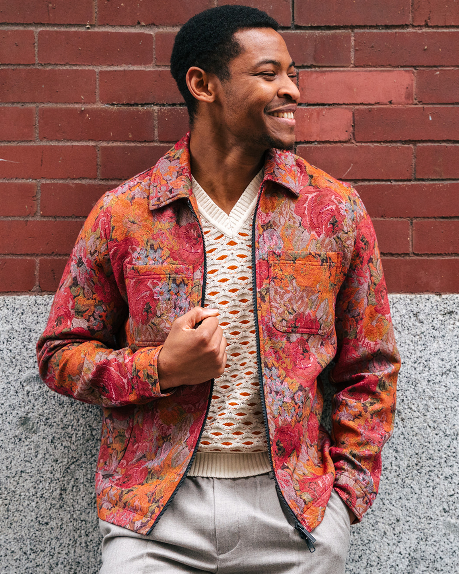 Marseille Jacquard Zipper Jacket