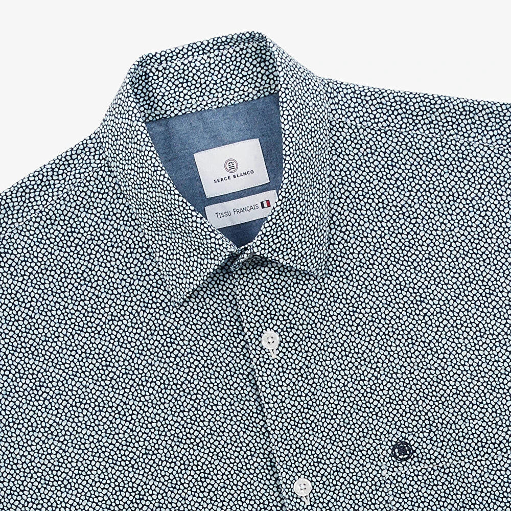 Night Blue Fancy Print Shirt