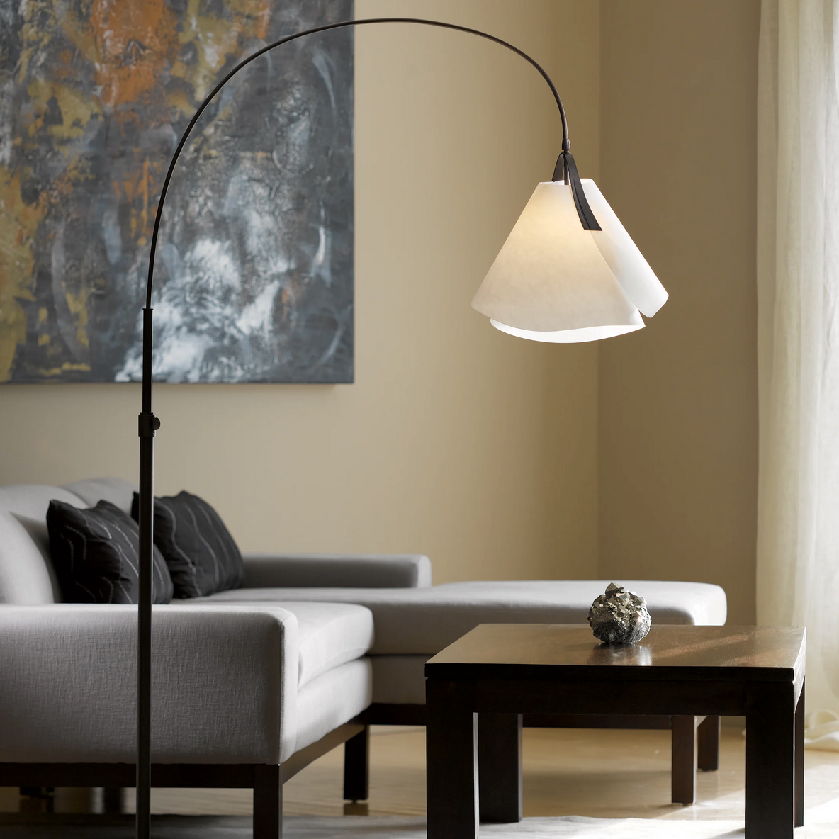 Mobius Arc Floor Lamp,  66"H x 59"W Base Item #234505