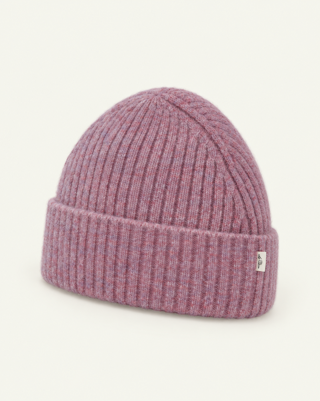Les Deux Rose Ribbed Beanie - front view