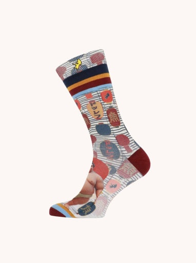 Socks Lanterns 3 Pair - Multi Red