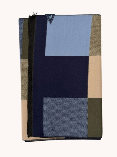 Scarf Block - Multi Blue