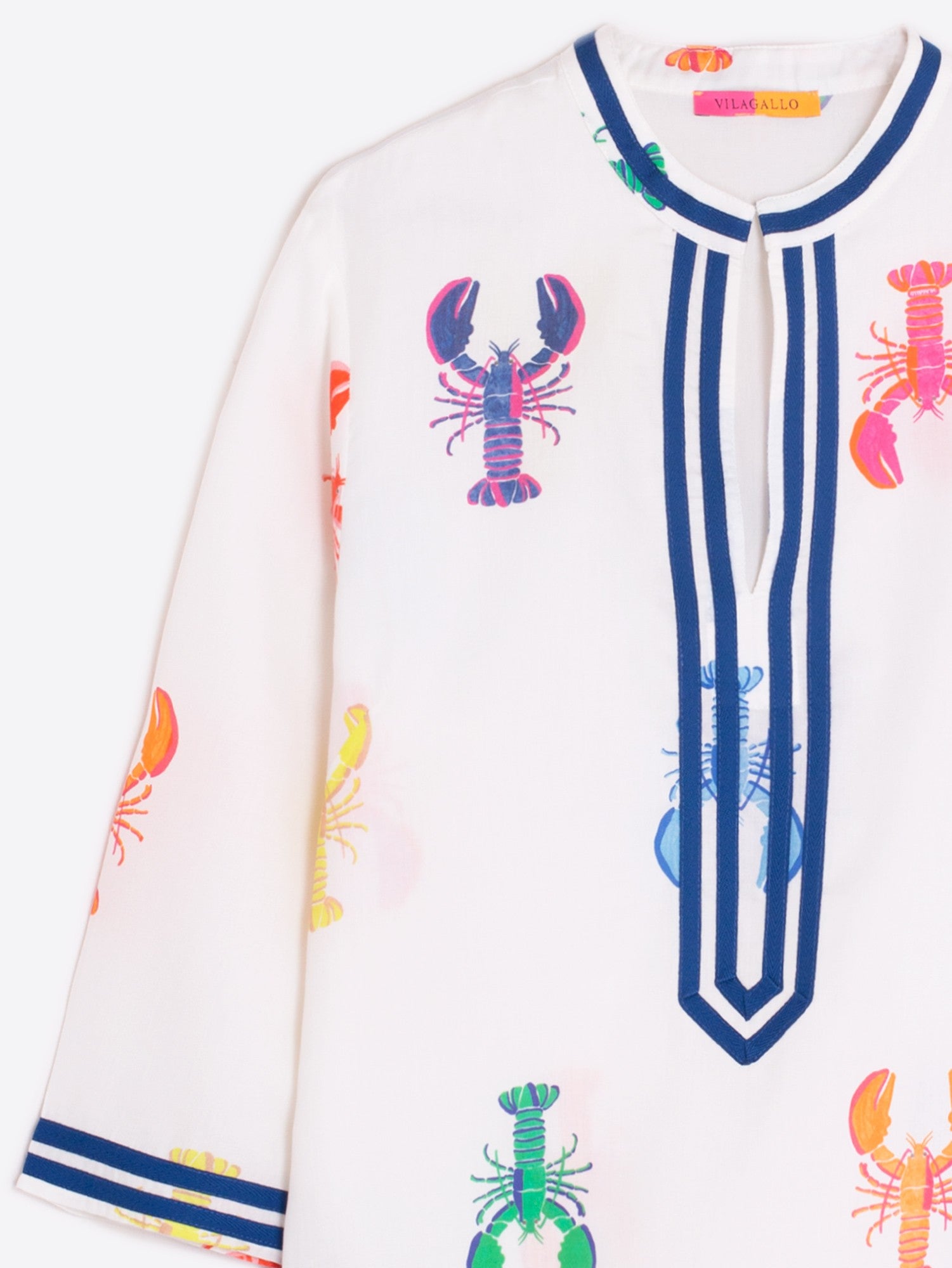 Diletta Watercolor Lobster Print Tunic