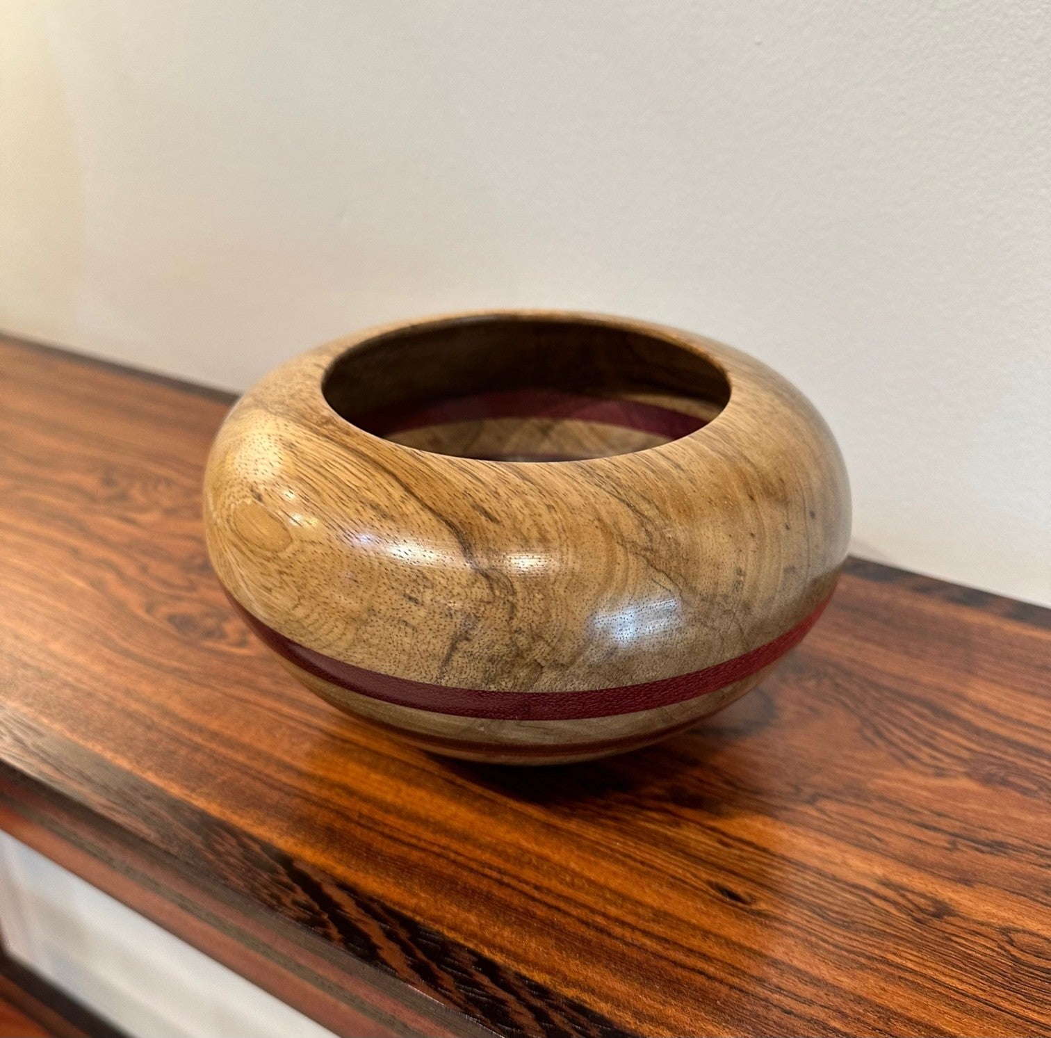 Black Limba, Purpleheart and Wenge wood bowl.