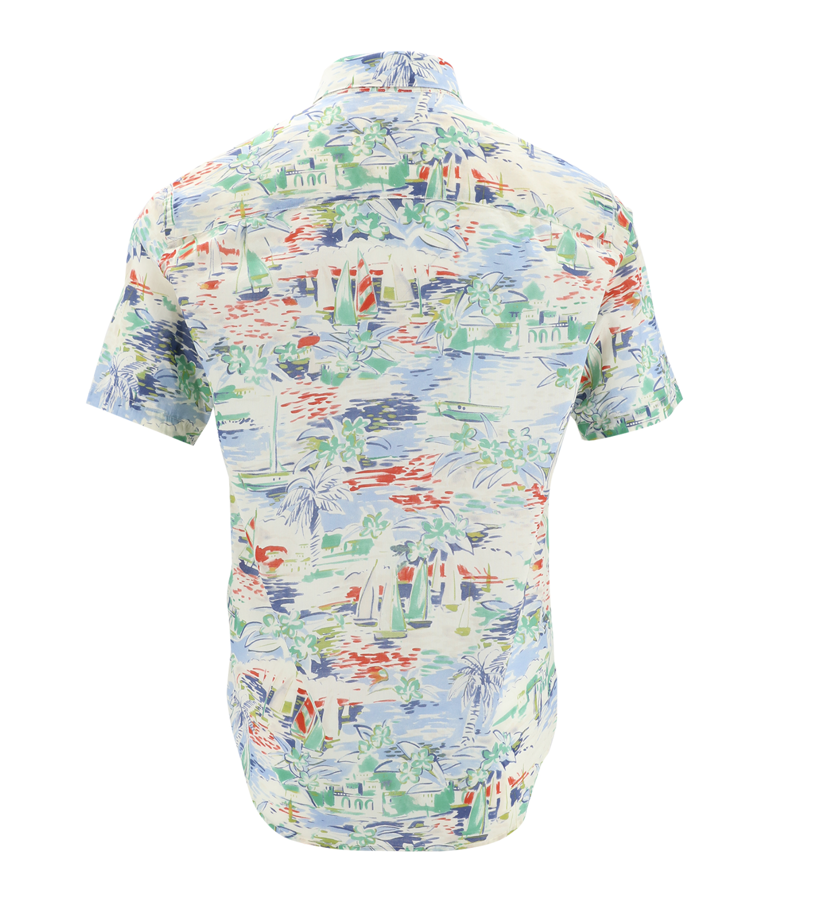 Chemise Imprimee Bleu Short Sleeve Shirt