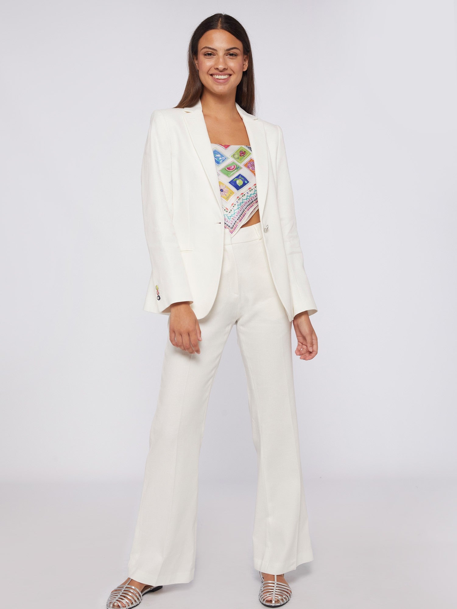 Veronica White Linen Pants